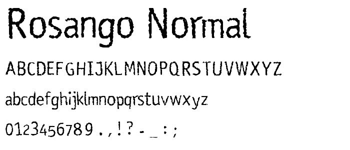 Rosango Normal font
